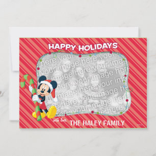 Carte de Joyeux Vacances Mickey Mouse