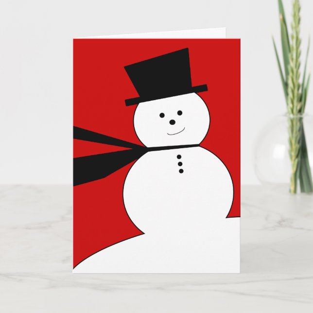Carte de Joyeux Vacances Snowman (Devant)