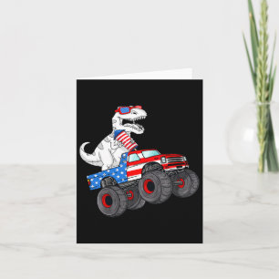 Carte De Juillet T Rex Dino Trex Dinosaur Monster Truck 