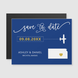 Carte de Kansas pour annoncer votre mariage avec u