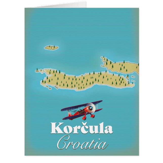Carte de Korčula Croatie (Devant)