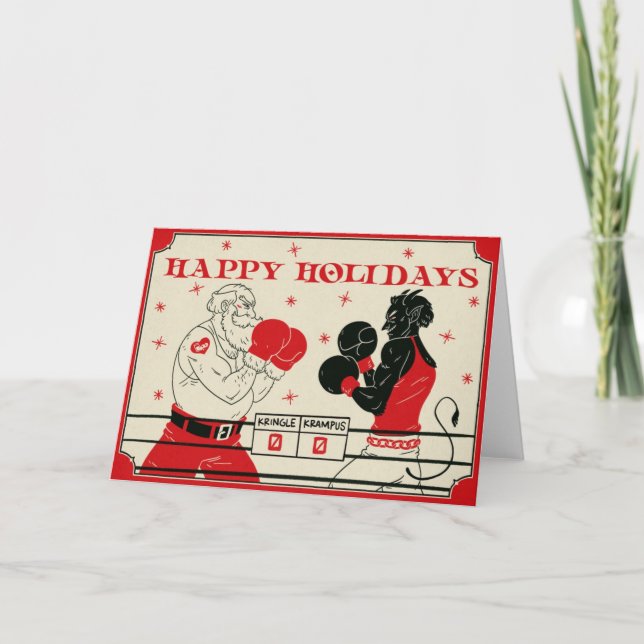 Carte de Krampus de Noël - combat (Devant)