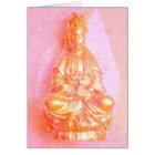 Carte de Kwan Yin de Rose-Or