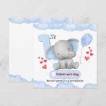 Carte de la 1ère Saint-Valentin pour bébé
