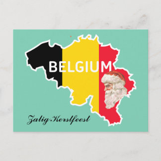 Carte de la Belgique, drapeau, Père Noël et Zalig