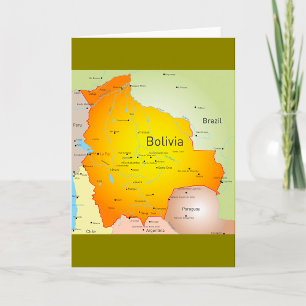 Carte de la Bolivie avec les villes et les frontiè