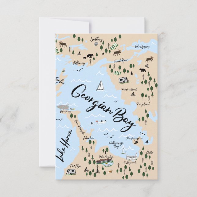Carte de la carte de note de Georgian Bay (Devant)