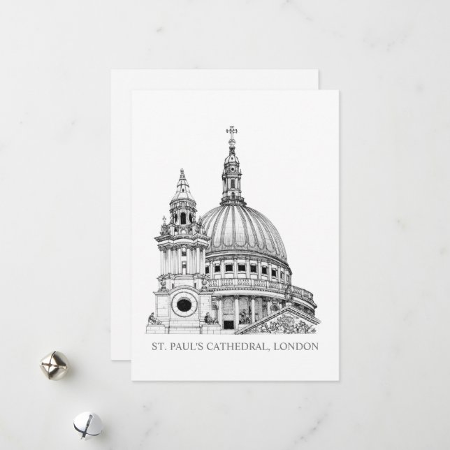Carte de la cathédrale St Paul (Devant/Arrière en situation)