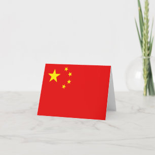 Carte de la Chine avec drapeau