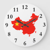 Carte de la Chine et horloge indicateur