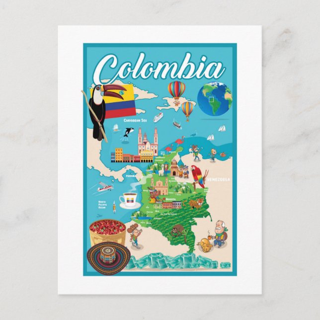 Carte de la Colombie (Devant)