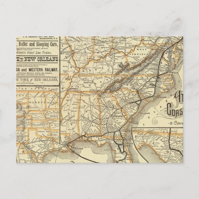 Carte de la côte atlantique (Devant)