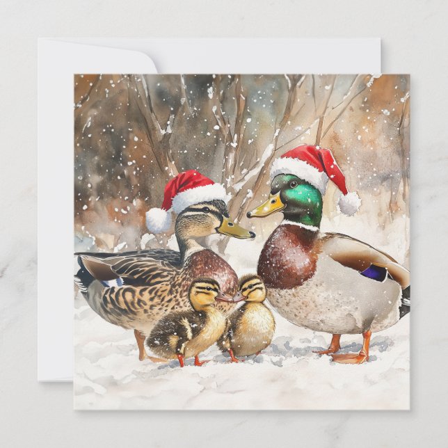 Carte de la famille des canards (Devant)
