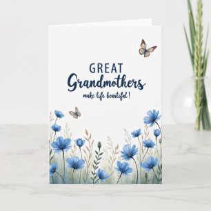 Carte de la Fête des fleurs des grands-mères de la
