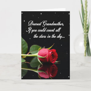 Carte de la Fête des Grands-Mères Rose Écarlate