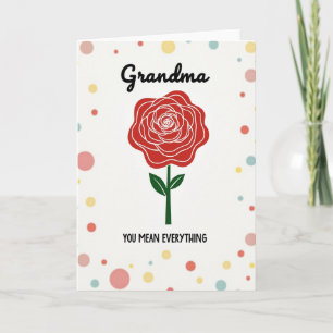 Carte de la fête des grands-mères Ruby Rose