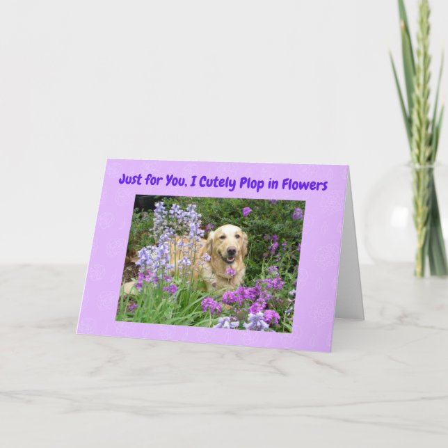 Carte de la Fête des Mères avec Golden Retriever (Devant)