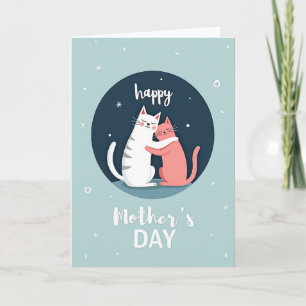 Carte de la Fête des Mères Chat Affectueux