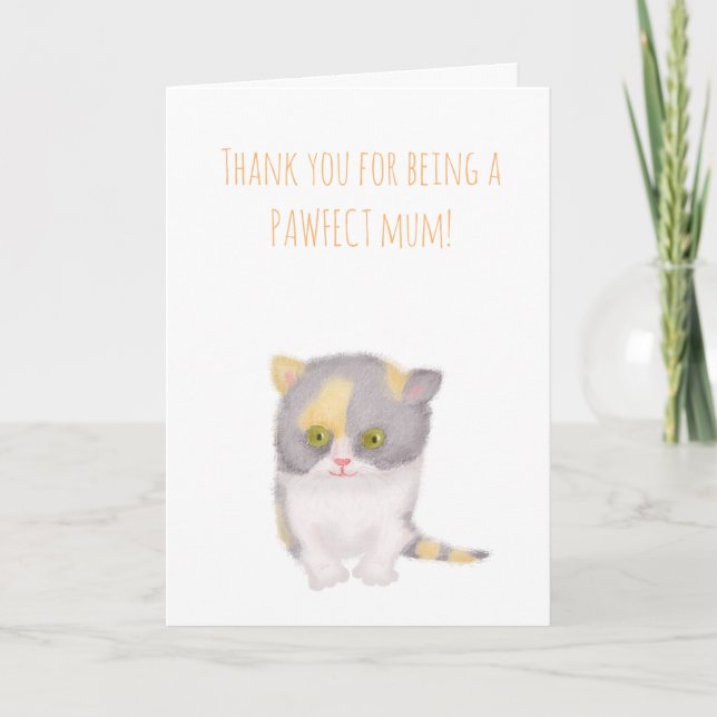 Carte de la fête des mères de Cute Katie kitten du (Devant)