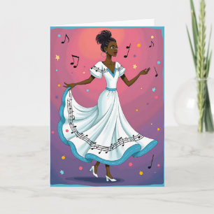 Carte de la fête des mères Femme qui danse