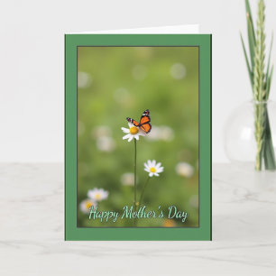 Carte de la fête des mères Marguerite Insecte
