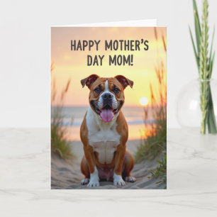 Carte de la Fête des Mères pour chien heureux