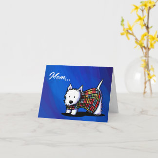 Carte de la fête des mères pour la mère d'un Westi