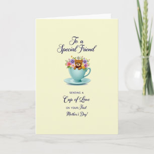 Carte de la fête des mères Teacup Flowers