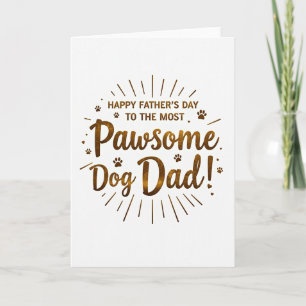Carte de la Fête des Papas Chiens Géniaux