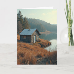 Carte de la Fête des Pères Cabane Rustique