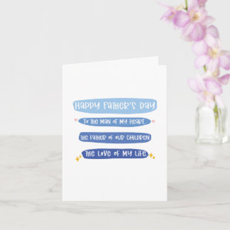 Carte de la Fête des Pères de la part de l'épouse