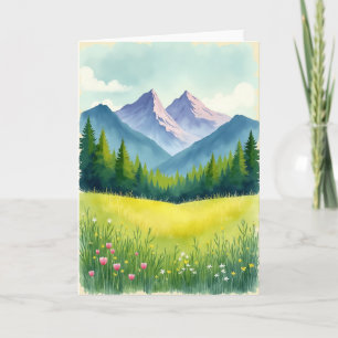Carte de la Fête des Pères Florale Forestière