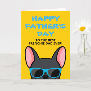 Carte de la Fête des Pères Frenchie Taureau França