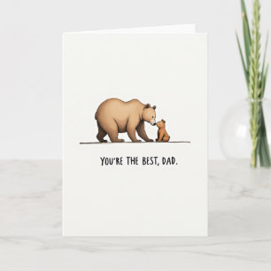 Carte de la Fête des Pères Ourson Mignon