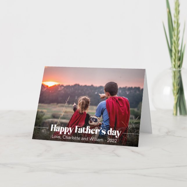Carte de la fête des pères personnalisée avec phot (Devant)