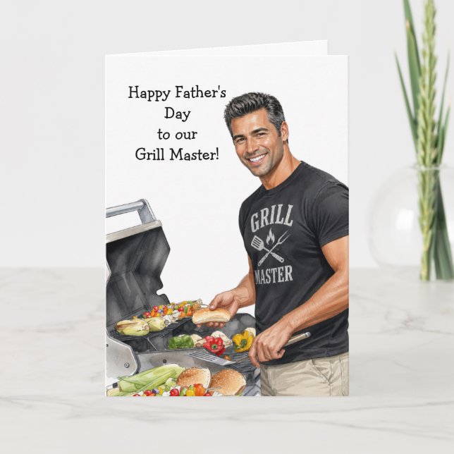 Carte de la Fête des Pères pour le Maître du Grill (Devant)