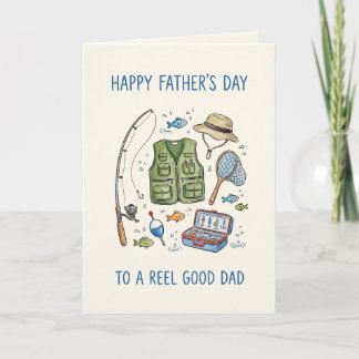 Carte de la Fête des Pères Reel Good Dad Fishing G