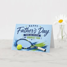 Carte de la Fête des Pères Tennis pour Papa Aquare