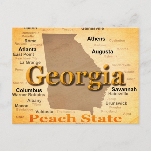 Carte de la fierté d'État de Géorgie âgée Silhouet (Devant)