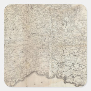 Carte de la France SE Square Sticker