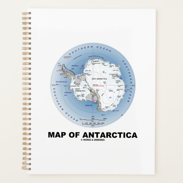Carte De La Géographie De L'Antarctique (Devant)
