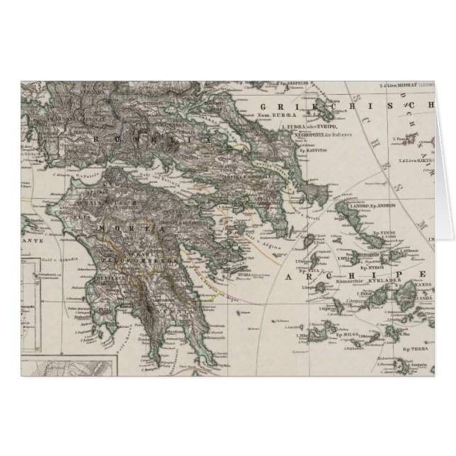 Carte de la Grèce par Stieler (Devant horizontal)