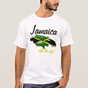 Carte de la Jamaïque complètement de T-shirt de 