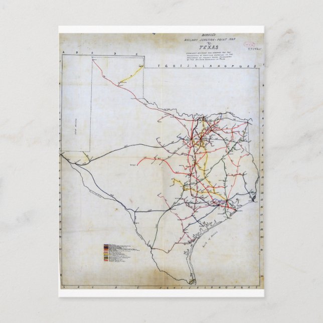 Carte de la jonction ferroviaire de Bissell au Tex (Devant)