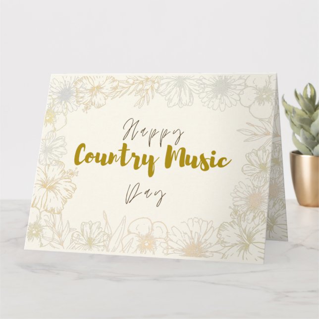 Carte de la journée de la musique country (Petite plante)