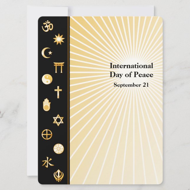 Carte de la Journée internationale de la paix (Devant)
