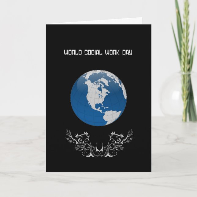 Carte de la journée mondiale du travail social (Devant)
