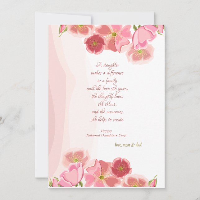 Carte de la Journée nationale des filles du corail (Devant)