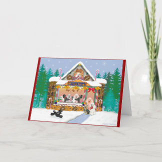 Carte de la maison en pain d'épice de Noël
