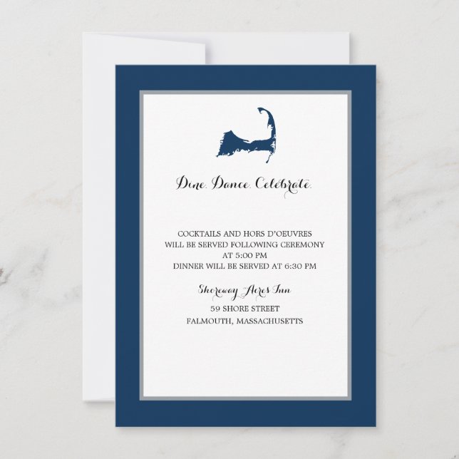 Carte de la marine Blue Cape Cod | Réception (Devant)